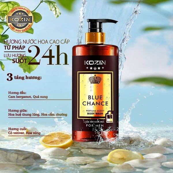 Sữa tắm nước hoa nam KOZIN BLUE CHANCE 500ML