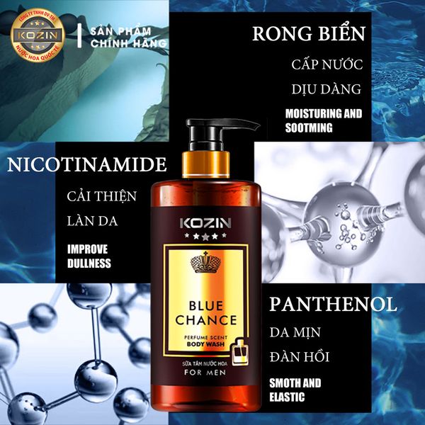 Sữa tắm nước hoa nam KOZIN BLUE CHANCE 500ML