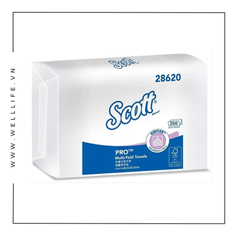 Khăn giấy lau tay Scott có công nghệ airflex siêu thấm hút