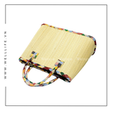  Túi cói đan thủ công quai vải TC240716 