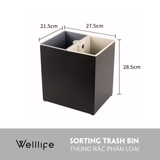  Thùng rác phân loại hình vuông 