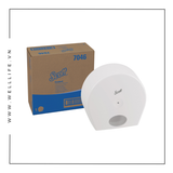  7046 - Hộp đựng khăn giấy treo tường rút giấy trung tâm màu trắng 