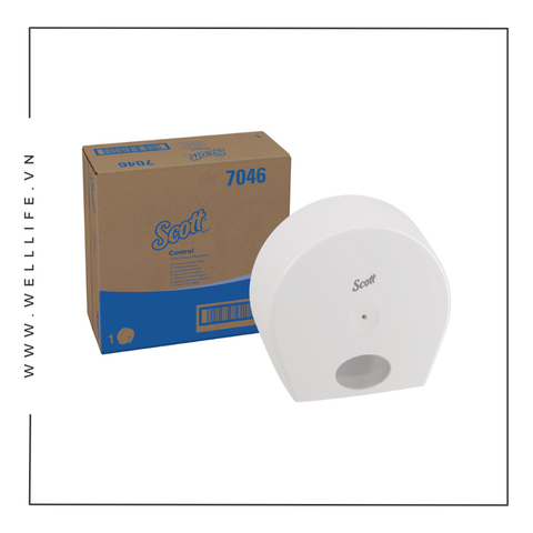 Hộp đựng khăn giấy treo tường rút giấy trung tâm màu trắng