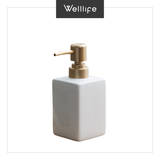  Bình đựng xà phòng vuông bằng gốm men bóng 