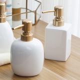  Bình đựng xà phòng vuông bằng gốm men bóng 