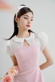  Váy mini hồng cut - out 