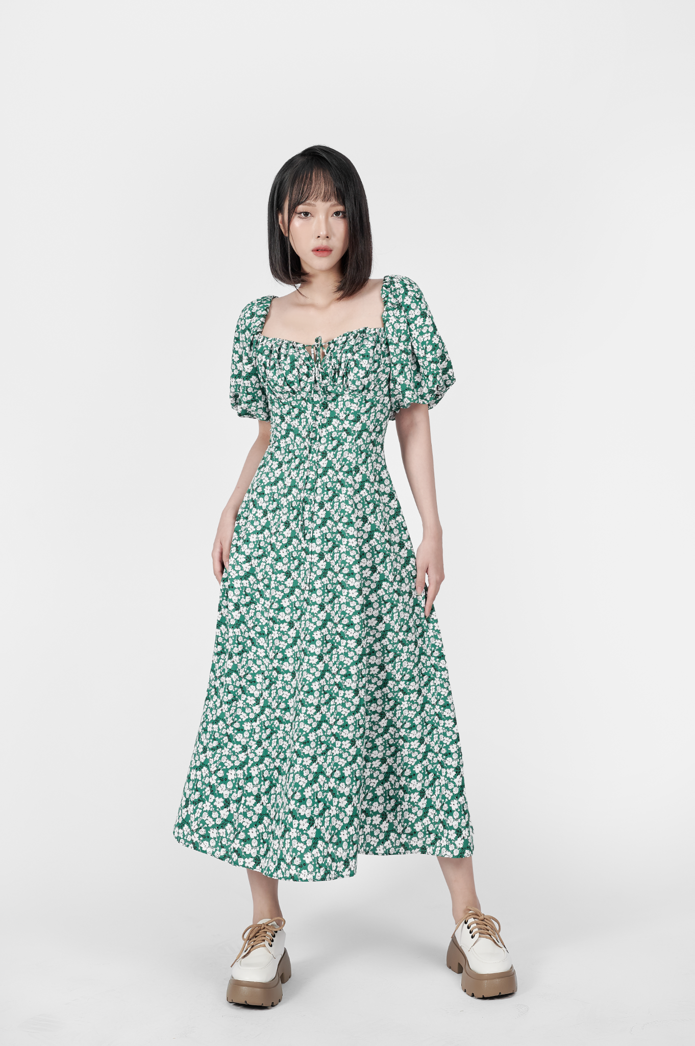 Chân váy midi lưng cao cổ điển phong cách Hàn Quốc CV809 - 247StoreFashion  - Chân váy | ThờiTrangNữ.vn