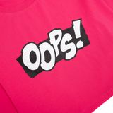  Áo phông croptop in chữ OOPS 