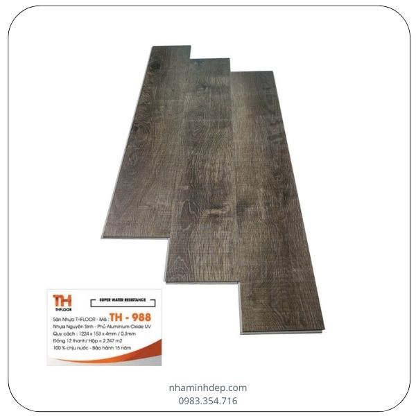 Sàn nhựa nguyên sinh SPC THFLOOR dày 4mm TH-988