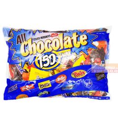 KẸO SOCOLA MỸ TỔNG HỢP 9 LOẠI ALL CHOCOLATE KIRKLAND 150 VIÊN