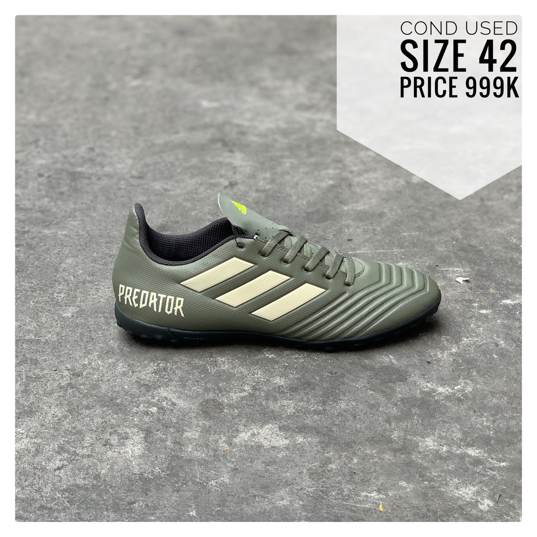 G2h Adidas Predator TF Legacy Green Sand Solar 42 Giày