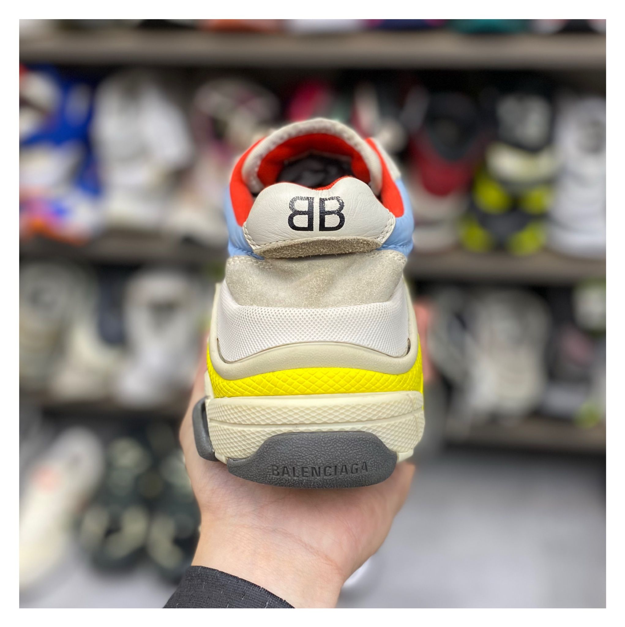 G2h Balenciaga Triple S Trainer Light Grey Blue 37 Giày bám bụi