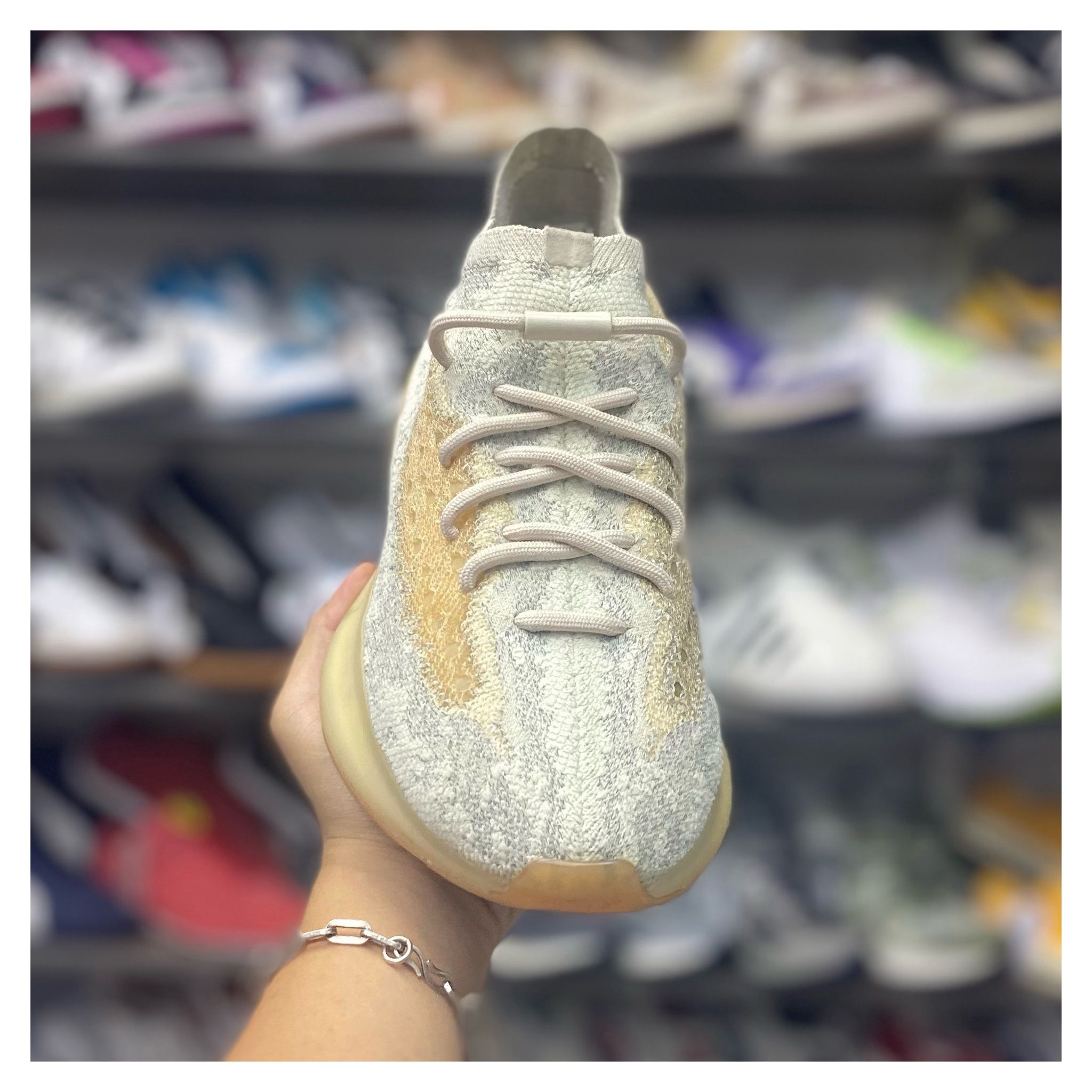 yecoraite yeezy on feet