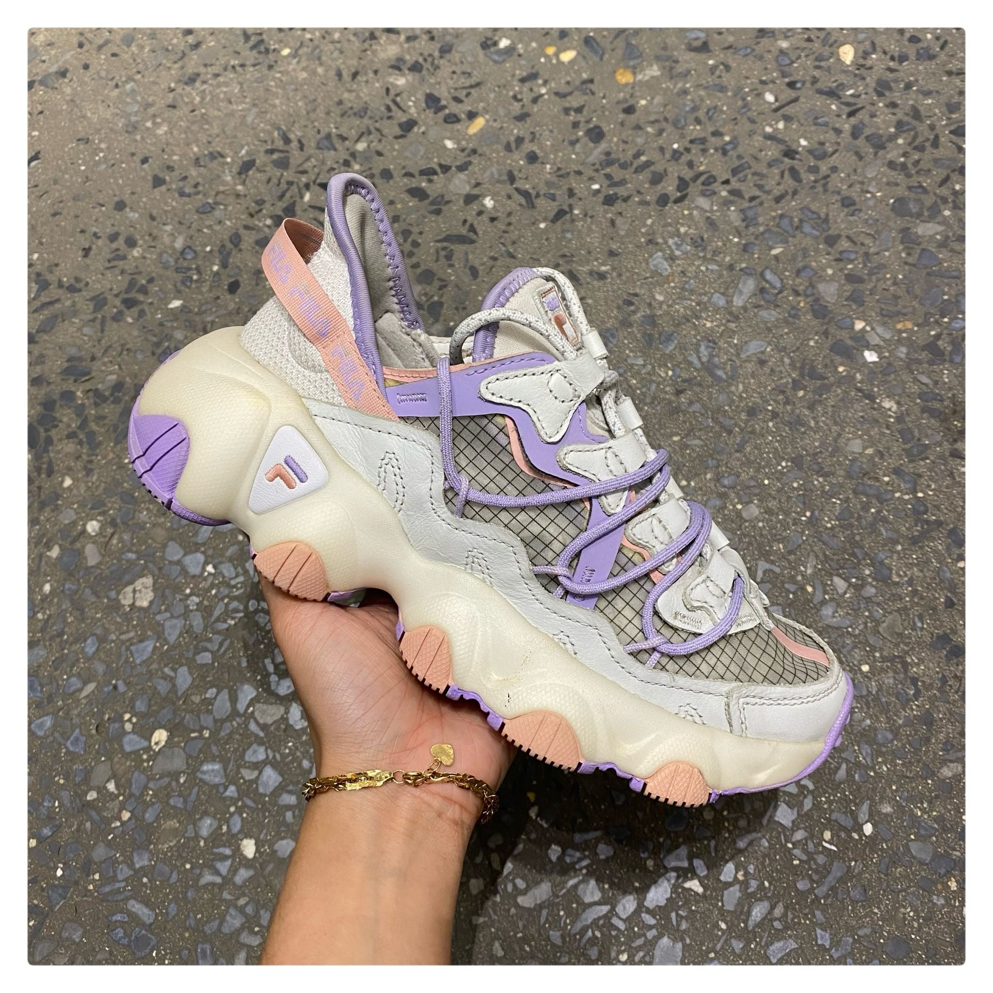 G2h Fila Jagger VNTG Pink Purple Giày bám bụi