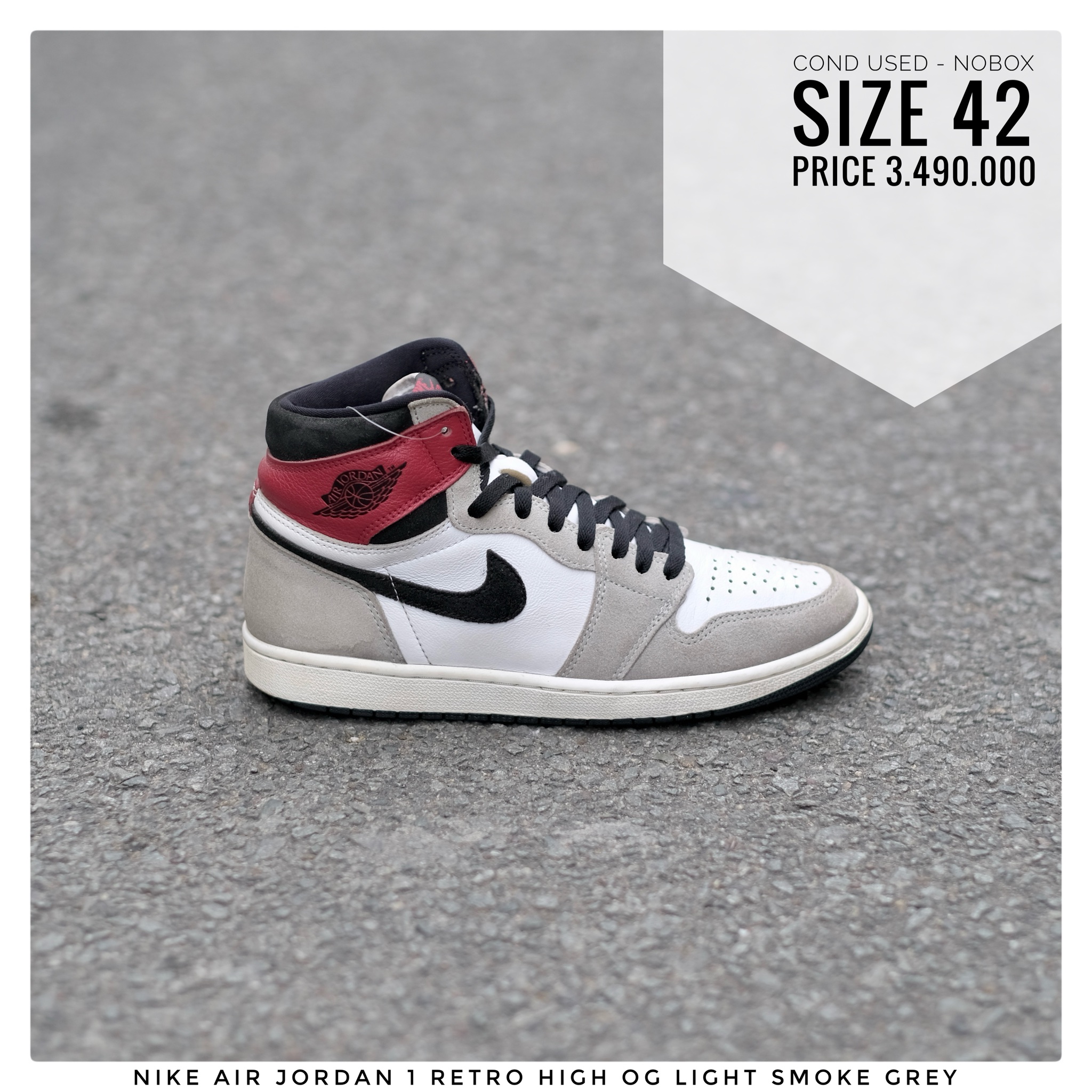 G2h Jordan Retro High OG Light Smoke Grey Giày bám bụi