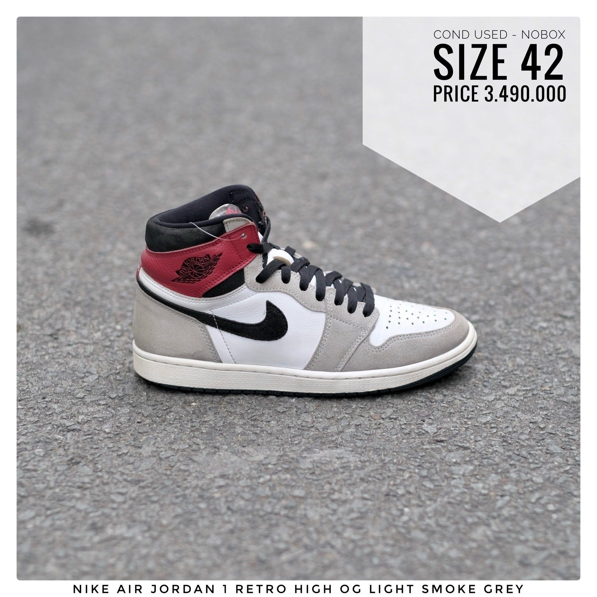 G2h Jordan Retro High OG Light Smoke Grey Giày bám bụi