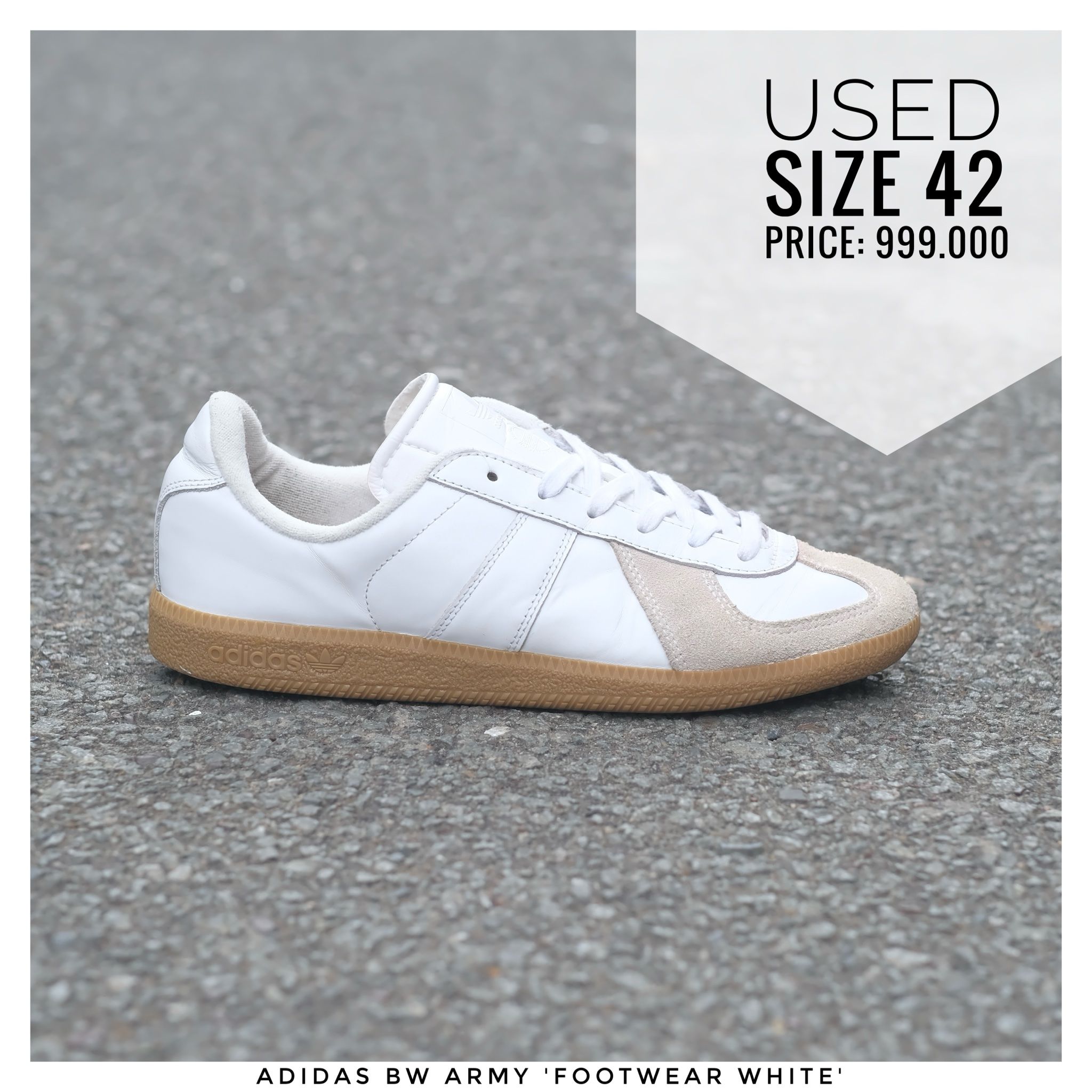 G2h Adidas BW Army 'Footwear White' 42 Giày bám bụi