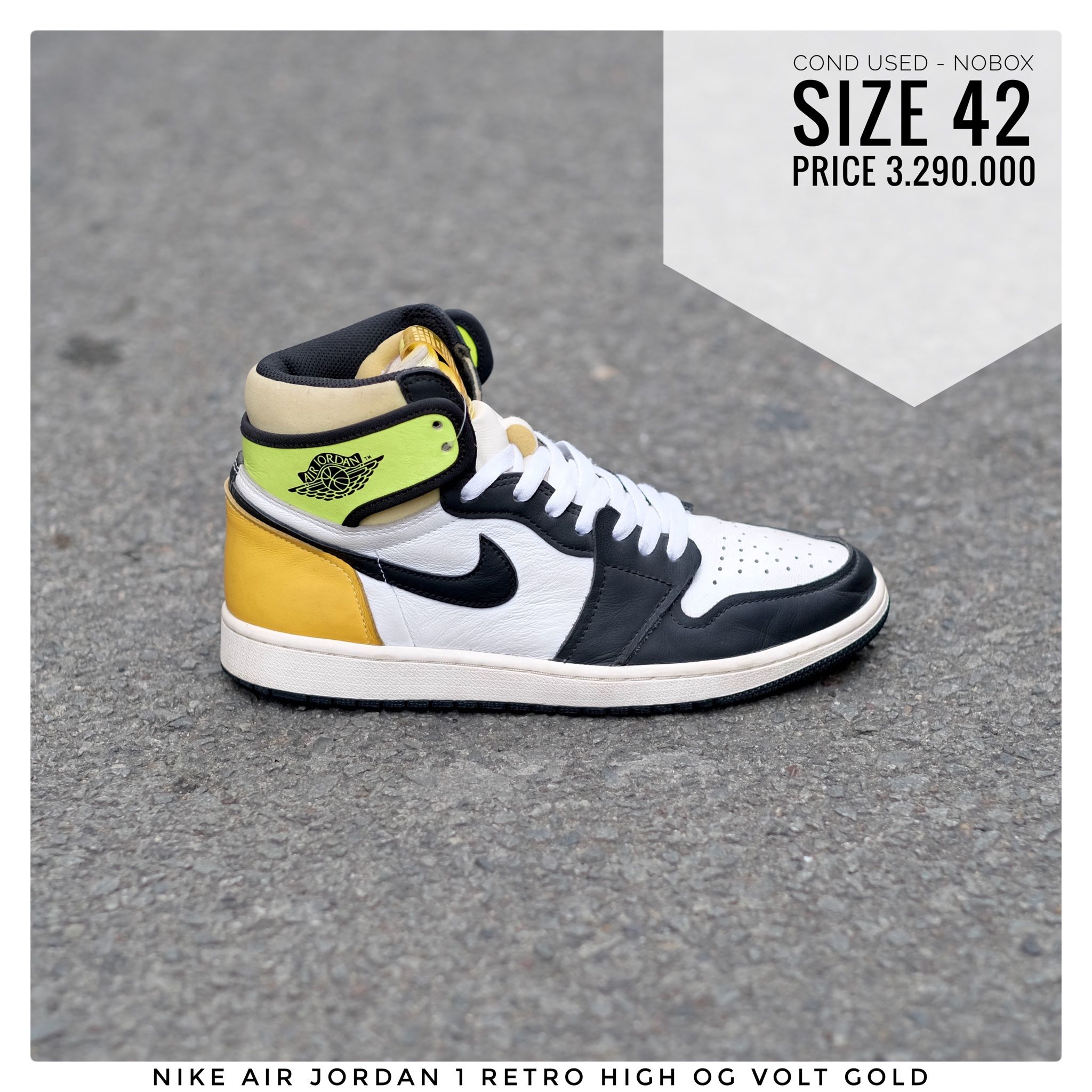 G2h Jordan Retro High OG Volt Gold Giày bám bụi