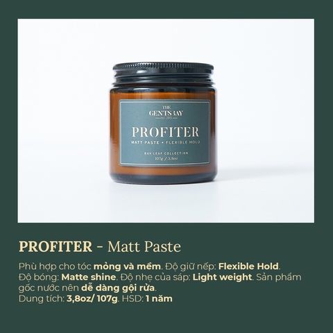 The Gents Bay PROFITER Matte Paste - 107g