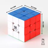  Rubik 3x3 DaYan TengYun - Đồ Chơi Rubic 3 Tầng Có Nam Châm Stickerless Không Viền - Zyo Rubik 