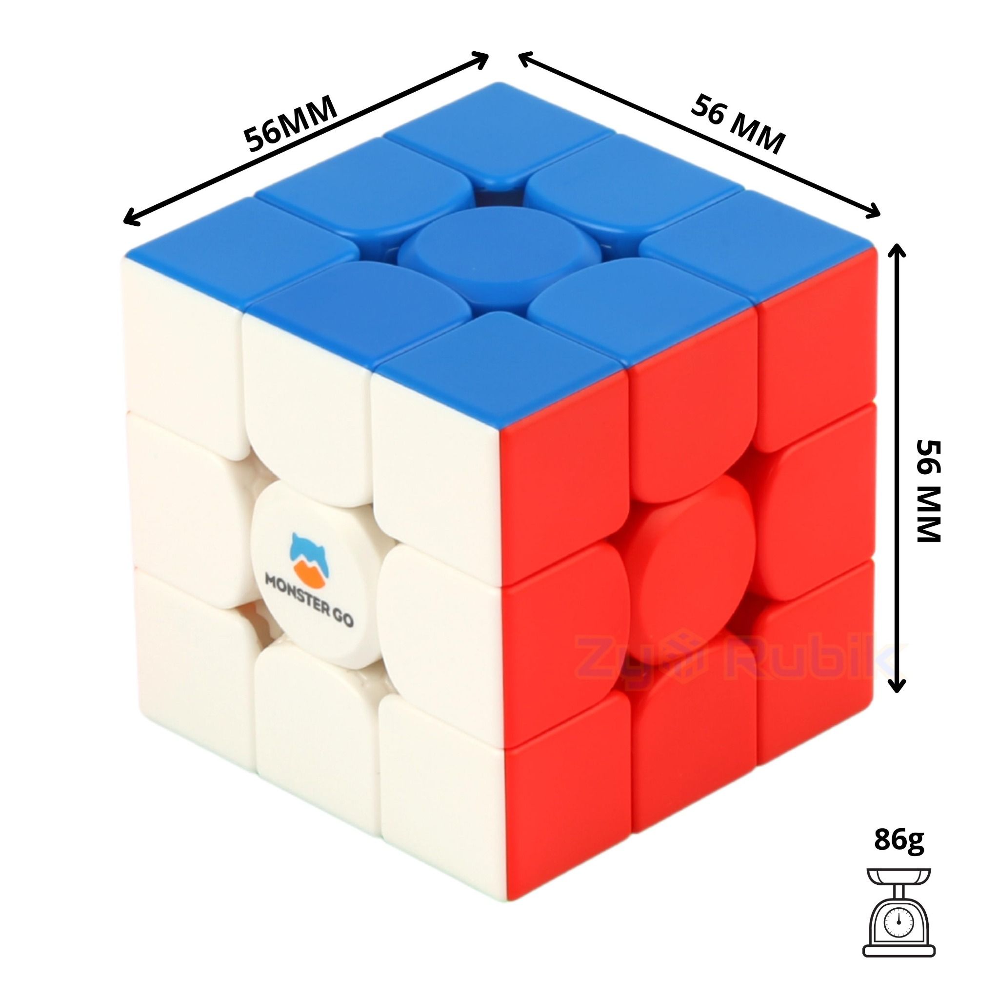  Rubik GAN monster go Stickerless phiên bản Magnetic (Hãng mod nam châm) - ZyO Rubik 
