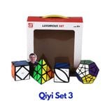  Combo Rubik/ Qiyi Set 3/ Qiyi Skewb, Qiyi Pyraminx, Qiyi Ivy, Qiyi Megaminx ( Viền Đen ) - ZyO Rubik 