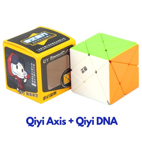  Rubik Biến Thể QiYi Axis + Đế DNA Full Màu - ZyO Rubik 