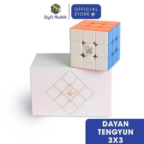  Rubik 3x3 Dayan Tengyun V3m Stickerless 2022- Rubic 3 Tầng Dayan Không Viền Có Nam Châm- Zyo Rubik 
