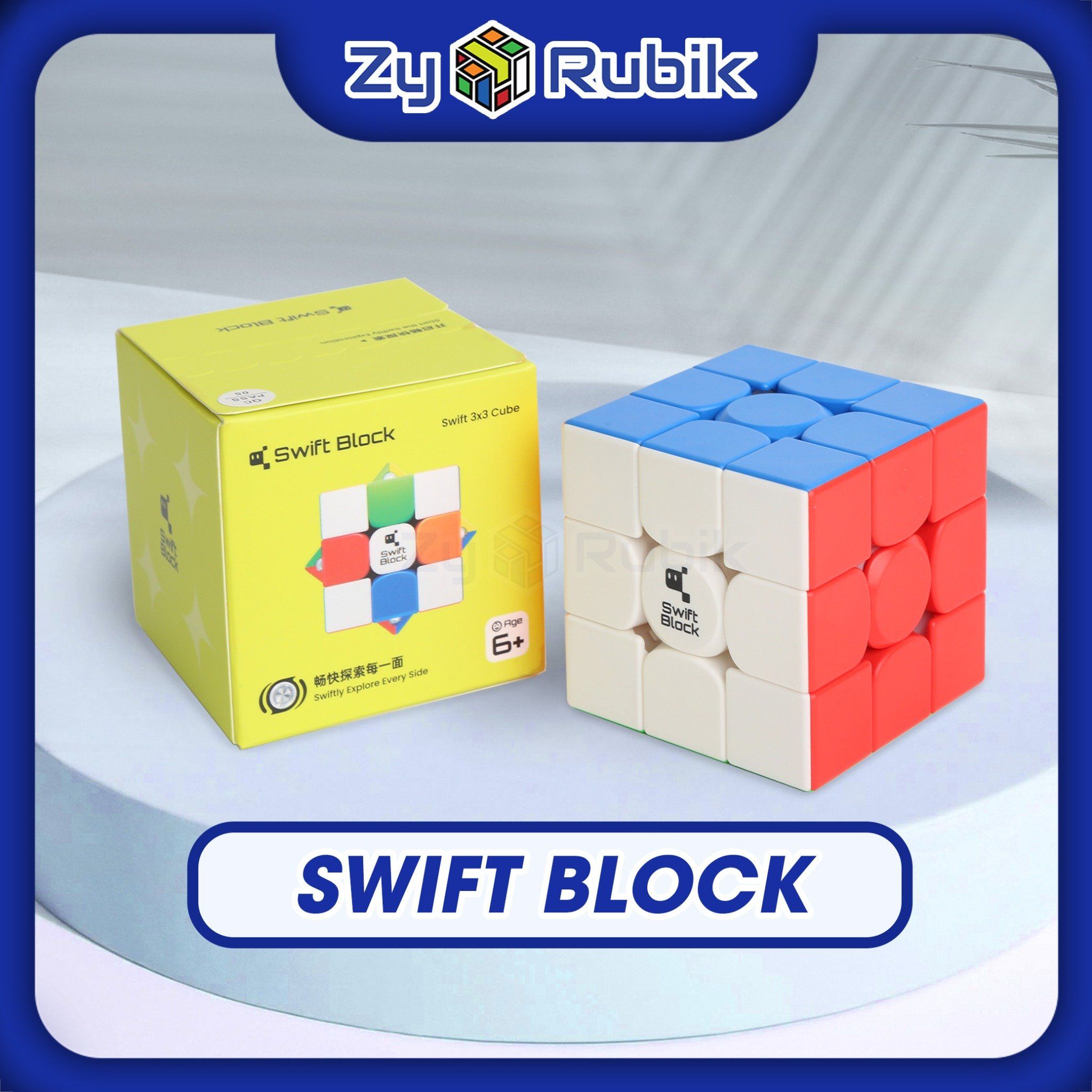 Rubik 3x3 Gan Swift Block 2023 Stickerless Có Nam Châm- Đồ Chơi