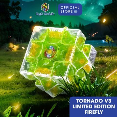  [TẶNG THẢM QIYI] Rubik Qiyi X-Man Tornado V3 3x3 Magnetic Pioneer (Firefly Limited Edition)- Zyo Rubik 