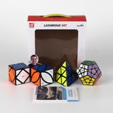  Combo Rubik/ Qiyi Set 3/ Qiyi Skewb, Qiyi Pyraminx, Qiyi Ivy, Qiyi Megaminx ( Viền Đen ) - ZyO Rubik 