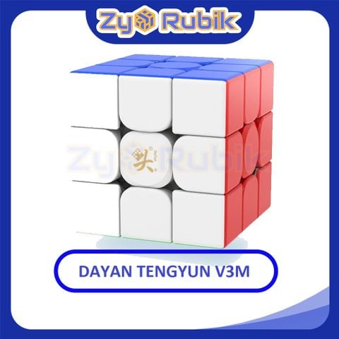  Rubik 3x3 Dayan Tengyun V3m Stickerless 2022- Rubic 3 Tầng Dayan Không Viền Có Nam Châm- Zyo Rubik 