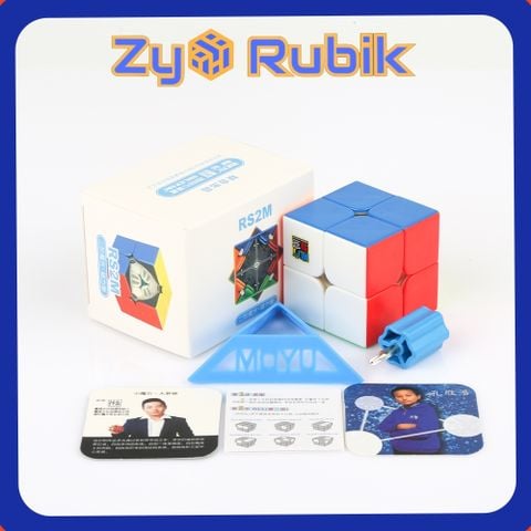  Rubik 2x2 - RS2M - Đồ Chơi Trí Tuệ - Moyu - 2 Tầng Stickerless ( Hãng Mod Nam Châm ) - ZyO Rubik 