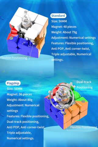  Rubik 3x3 HaiTun Waverider V1 phiên bản Standard và Flagship - Rubic 3x3 cao cấp có nam châm - Zyo Rubik 