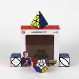  Combo Rubik/ Qiyi Set 3/ Qiyi Skewb, Qiyi Pyraminx, Qiyi Ivy, Qiyi Megaminx ( Viền Đen ) - ZyO Rubik 