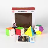  Combo 4 Rubik (Qiming -Pyraminx,Qicheng -Skewb,Qiheng S-Megaminx,Ivy cube) SET 5 QiYi ( Không Viền ) - ZyO Rubik 