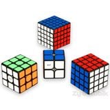  Combo 4 Rubik (Qidi 2x2,Sailing 3x3,Qiyuan 4x4, Qizheng 5x5) SET 1 QiYi ( Viền Đen ) - ZyO Rubik 