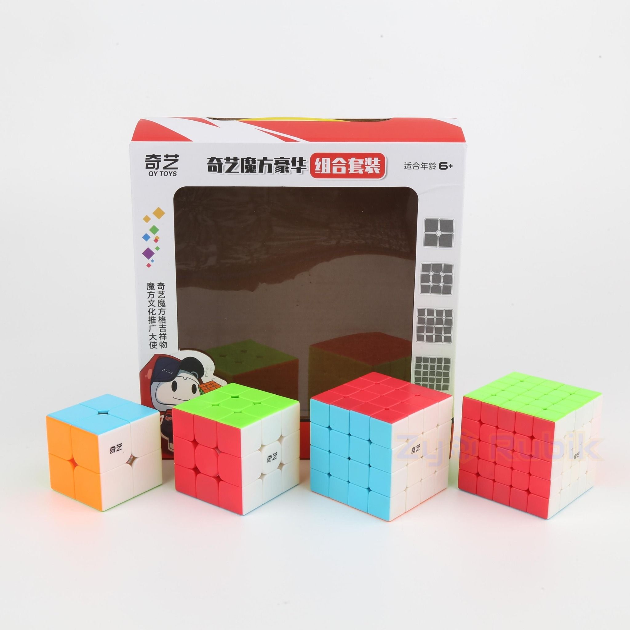 Combo Rubik - Qiyi Set 2 - Qiyi 2x2, Qiyi 3x3, Qiyi 4x4, Qiyi 5x5 ( St ...