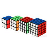  Combo 4 Rubik (Qidi 2x2,Sailing 3x3,Qiyuan 4x4, Qizheng 5x5) SET 1 QiYi ( Viền Đen ) - ZyO Rubik 