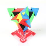  Rubik 3x3 Pyraminx Meilong Stickerless + Đế Qiyi Full màu - ZyO Rubik 