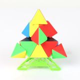  Rubik 3x3 Pyraminx Meilong Stickerless + Đế Qiyi Full màu - ZyO Rubik 