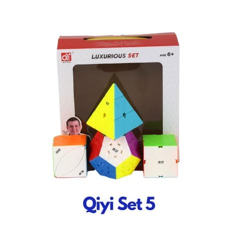 Combo 4 Rubik (Qiming -Pyraminx,Qicheng -Skewb,Qiheng S-Megaminx,Ivy cube) SET 5 QiYi ( Không Viền ) - ZyO Rubik 