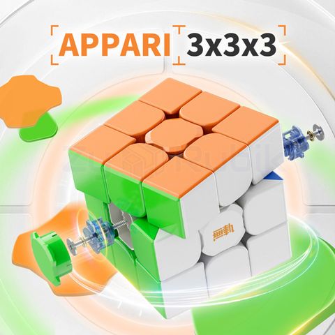  Rubik 3x3 YJ Appari Magnetic 2024 Speed Micro Actuator- Rubic Có Nam Châm- Zyo Rubik 