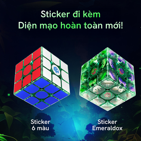  [HÀNG MỚI VỀ] Rubik 3x3 GAN15 Maglev EmeraldoX 2025 Limited Edition - ZyO Rubik 