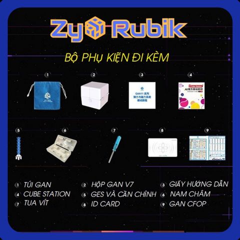  Rubik Gan 11 m Duo / Gan 11m Pro 5 phiên bản (Primary, Black, Soft, UV và DUO) - Zyorubik 