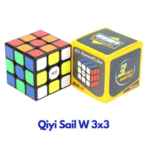 Rubik 3x3 Qiyi Sail W - Đồ Chơi Rubik 3 Tầng Qiyi Sail W (Màu Đen/ Trắng) - ZyO Rubik 