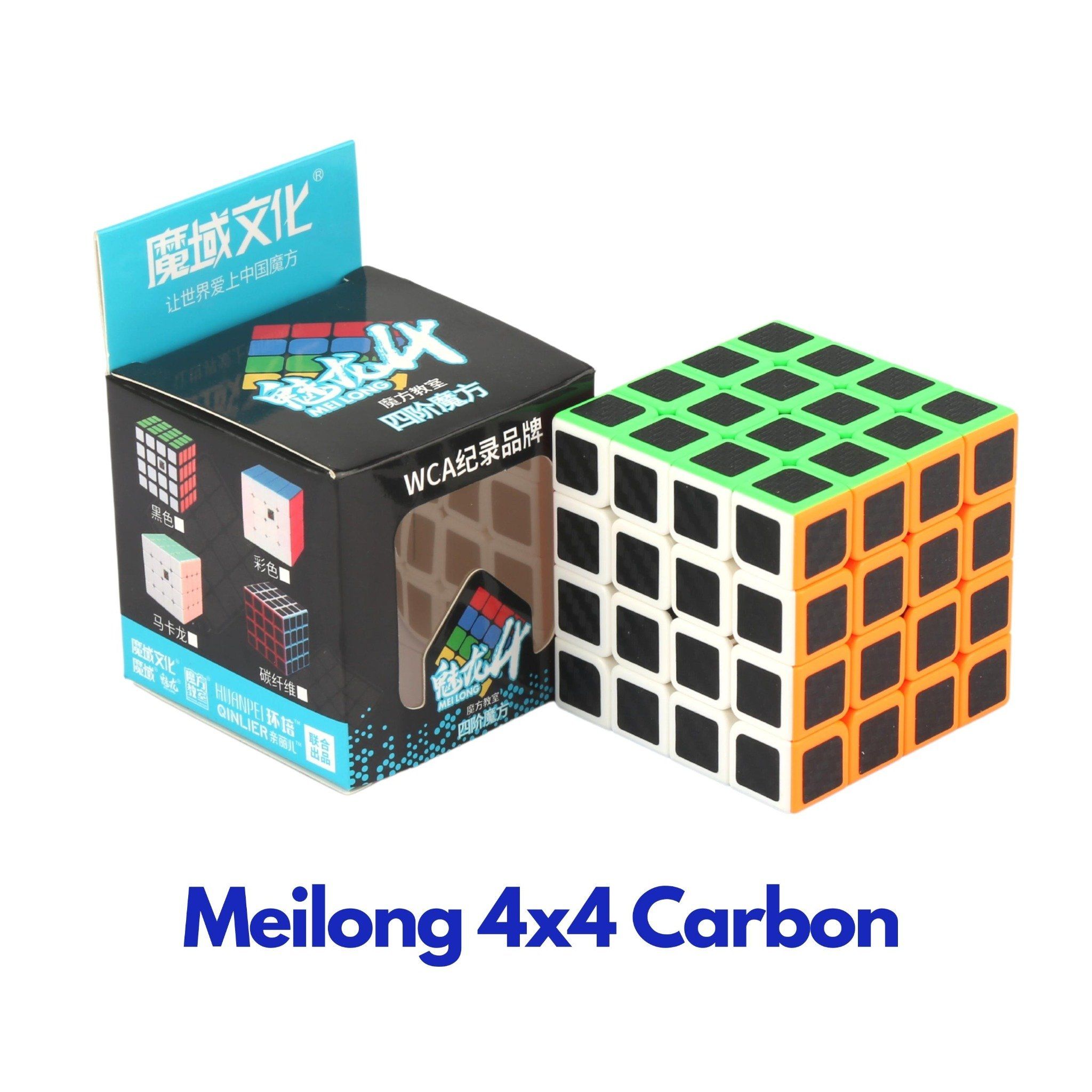  Rubik Carbon 4x4 - MoYu MeiLong - Đồ Chơi Trí Tuệ Khối Lập Phương Rubik 4 Tầng Meilong Carbon 