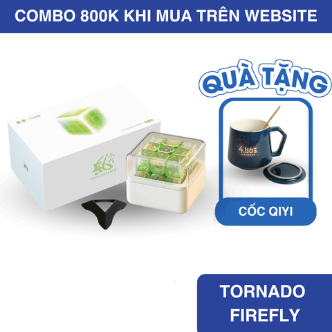  [TẶNG THẢM QIYI] Rubik Qiyi X-Man Tornado V3 3x3 Magnetic Pioneer (Firefly Limited Edition)- Zyo Rubik 