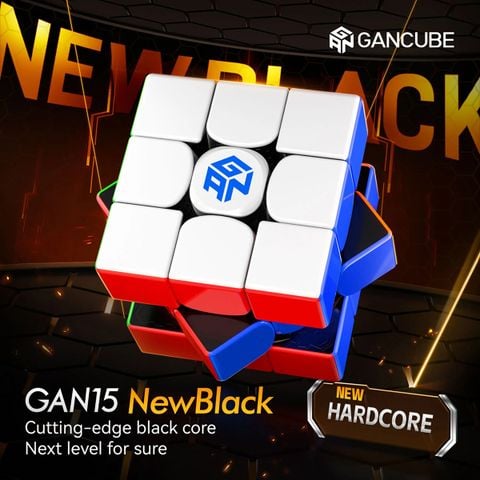  [NEW] Rubik 3x3 - GAN 15 New Black UV Coated - Đồ Chơi Trí Tuệ - Zyo Rubik 