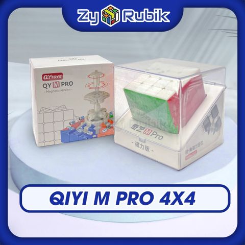  Rubik 4x4 Qiyi M Pro Magnetic Stickerless 2 Phiên Bản Quốc Tế/ Nội Địa- Rubic 4x4 Qiyi M Pro Có Nam Châm- Zyo Rubik 